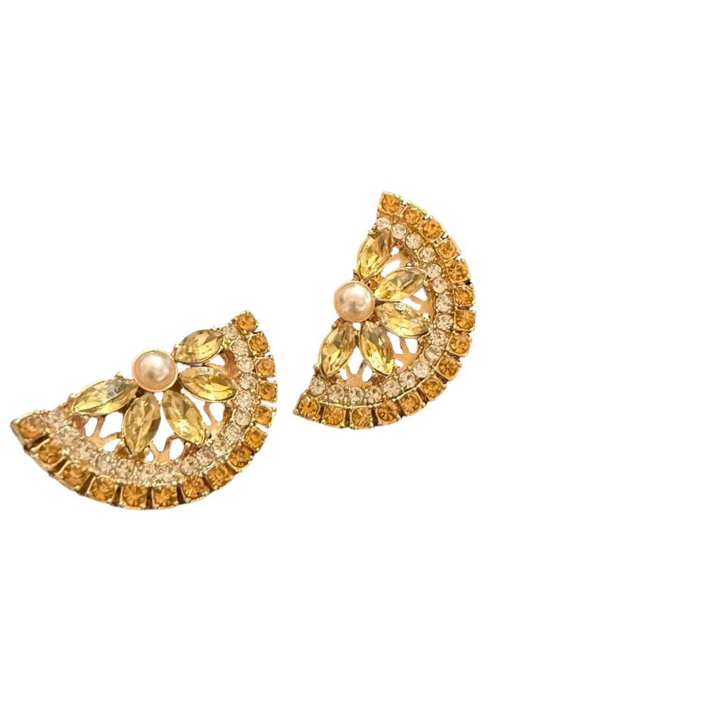 Gold and Silver Pearl Earrings